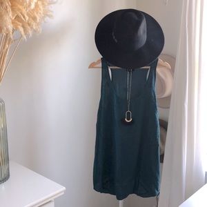 Indie/Bohemian Style Tank in Dark Cyan
